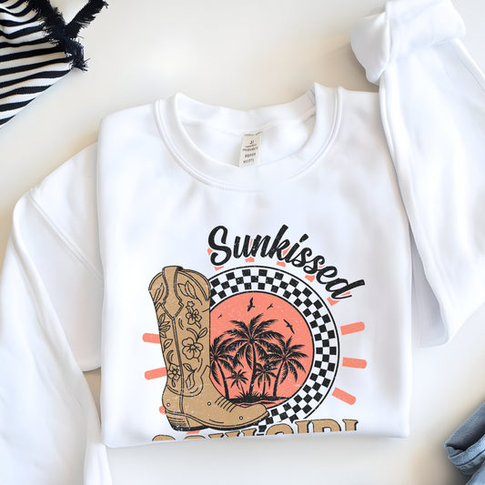 Sun-Kissed Cowgirl Sweatshirt – Cozy Country Chic Crewneck, Western Fashion & Rodeo Gift