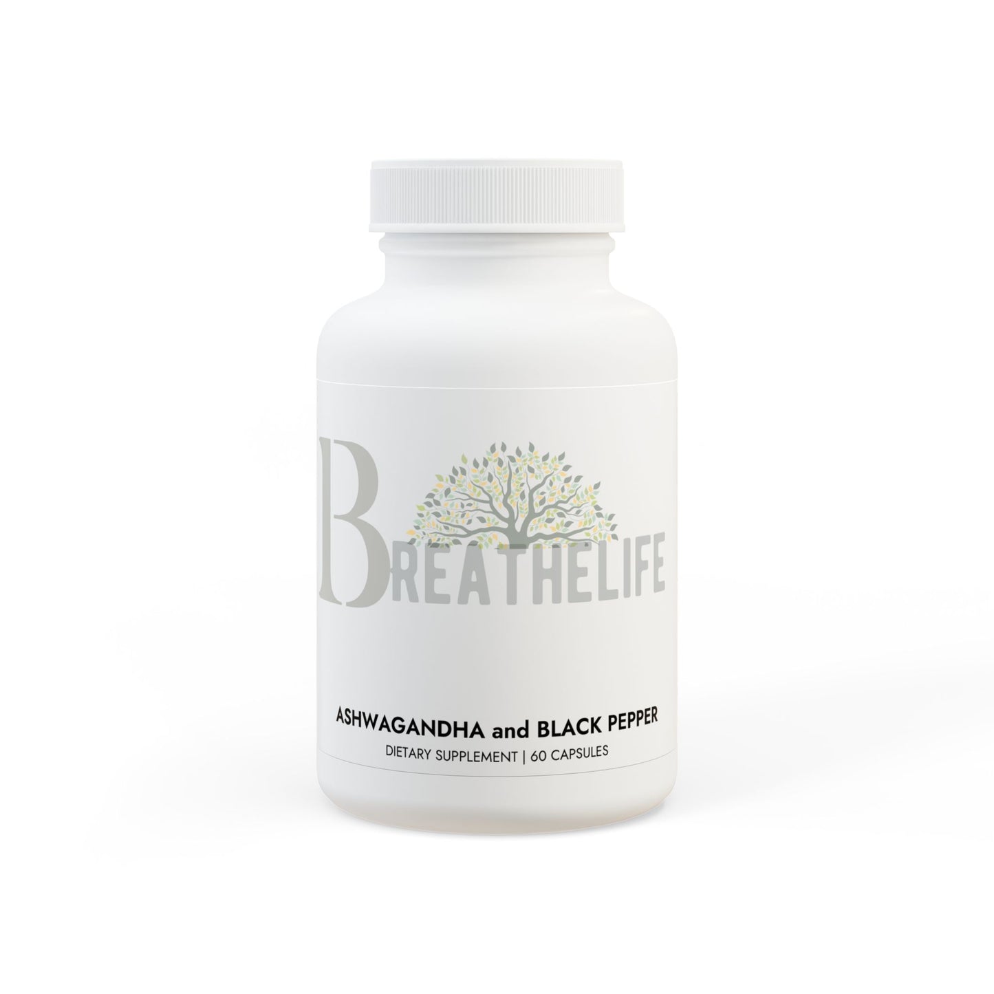 Supplement Capsules - Distress, Calm, Focus, Organic - Ashwagandha & Black Pepper Blend