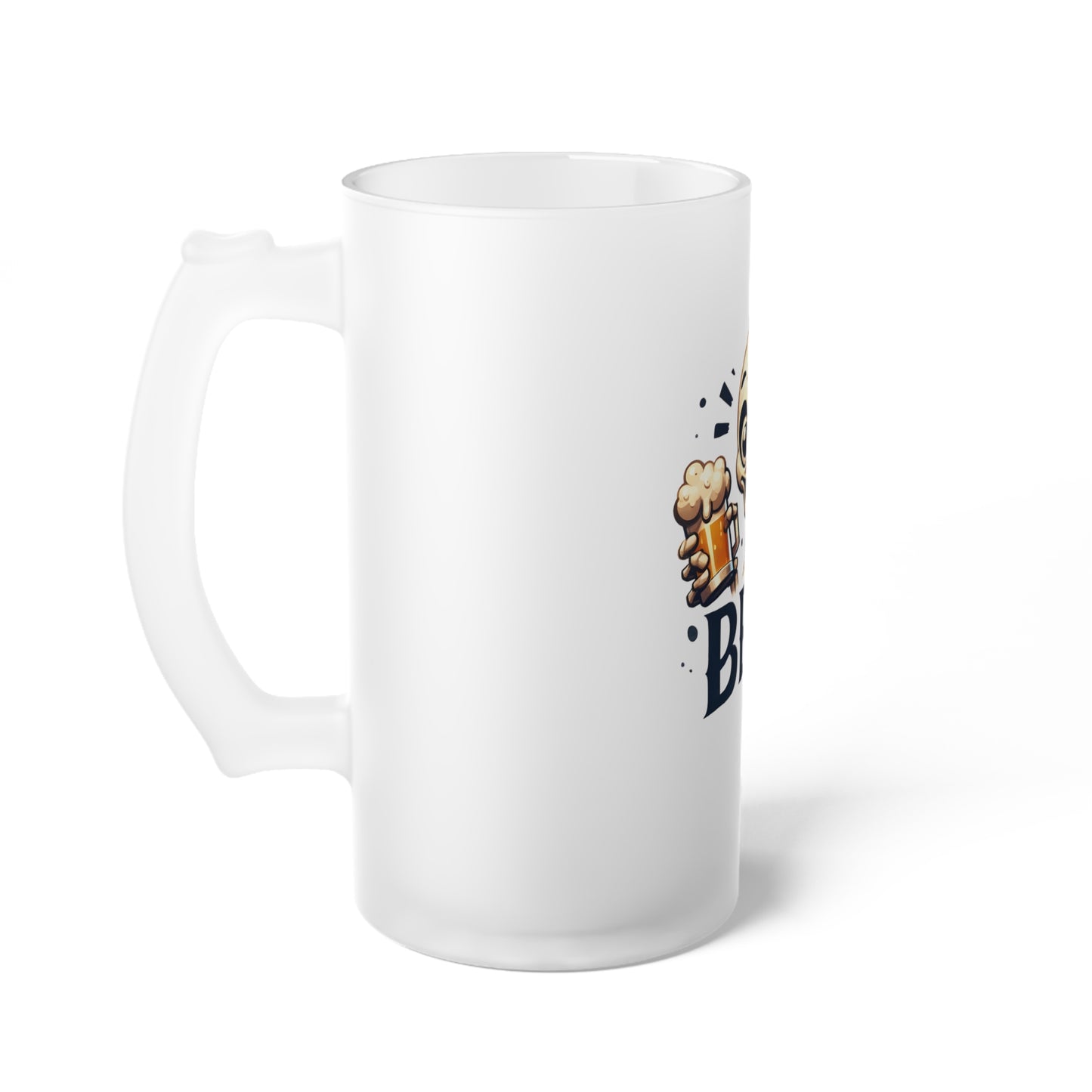 Frosted Beer Mug with Skeleton Design – Halloween Party Drinkware & Gift for Beer Lovers