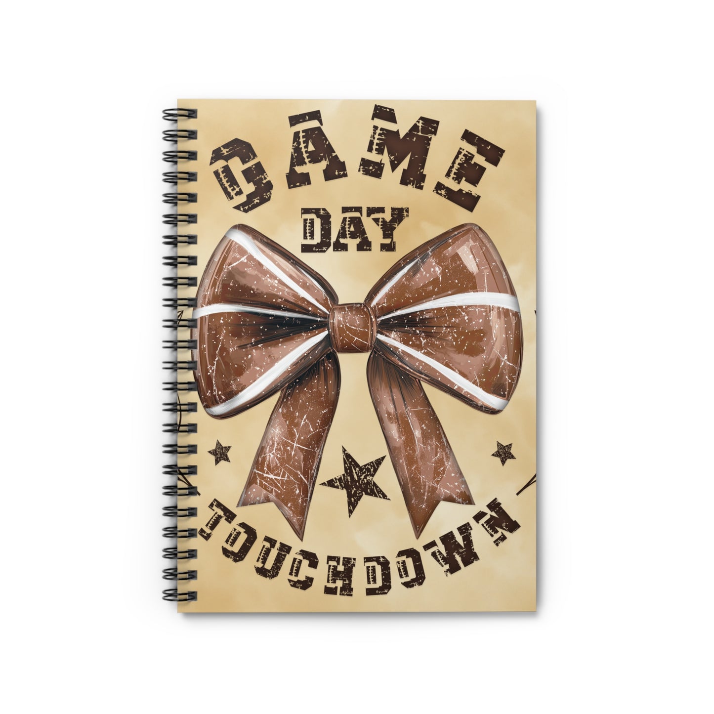 Sports Fans Spiral Notebook - Game Day Touchdown, Ruled Line, College Essentials
