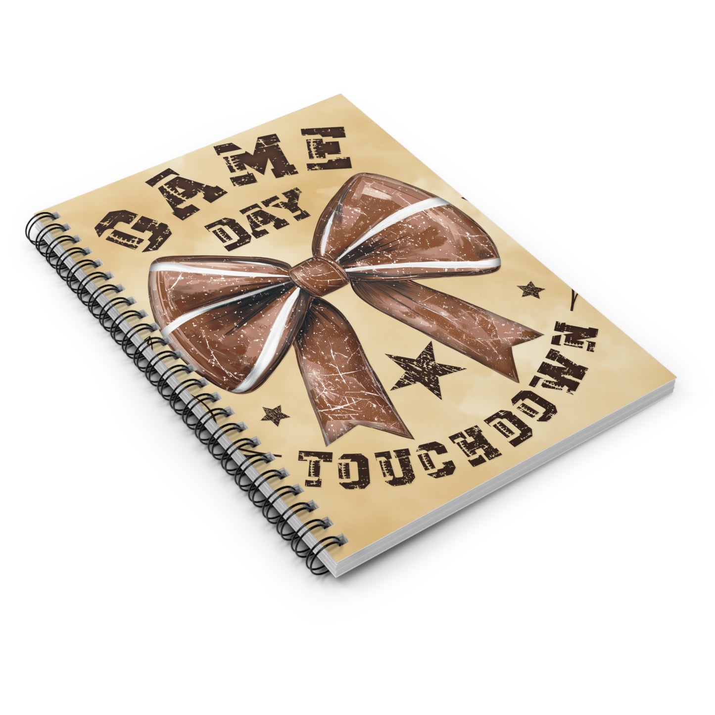 Sports Fans Spiral Notebook - Game Day Touchdown, Ruled Line, College Essentials