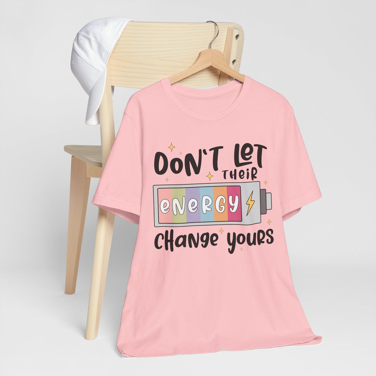 Motivational Energy T-Shirt – Positive Vibes Short Sleeve Tee, Empowering Everyday Apparel