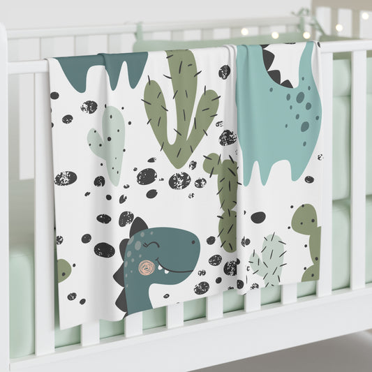 Baby Swaddle Blanket, Dinosaur Cactus Infant Nursery Decor Gift for Baby Showers, Newborn Swaddle