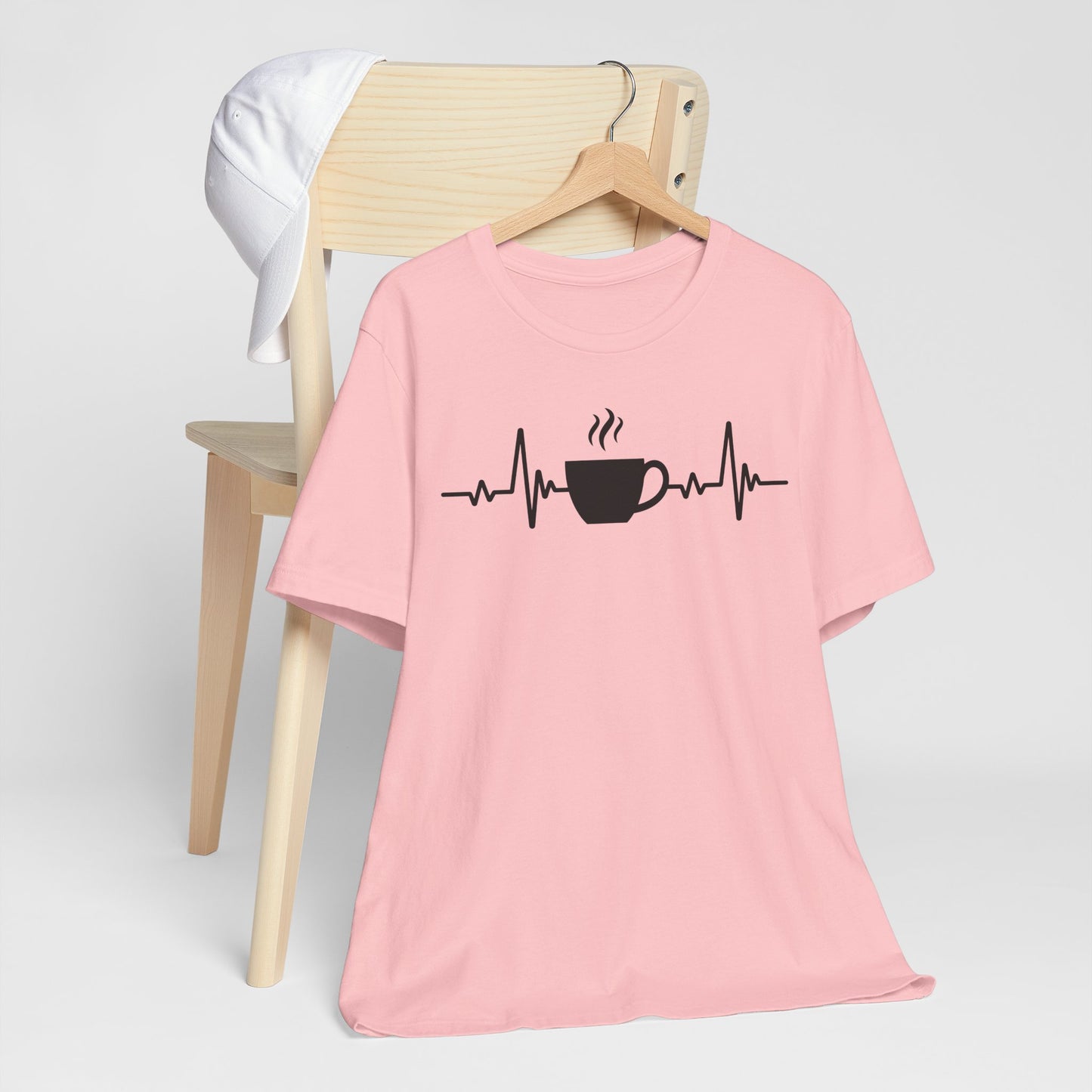 Coffee Heartbeat T-Shirt – Fun Gift for Coffee Lovers, Casual Caffeine Apparel