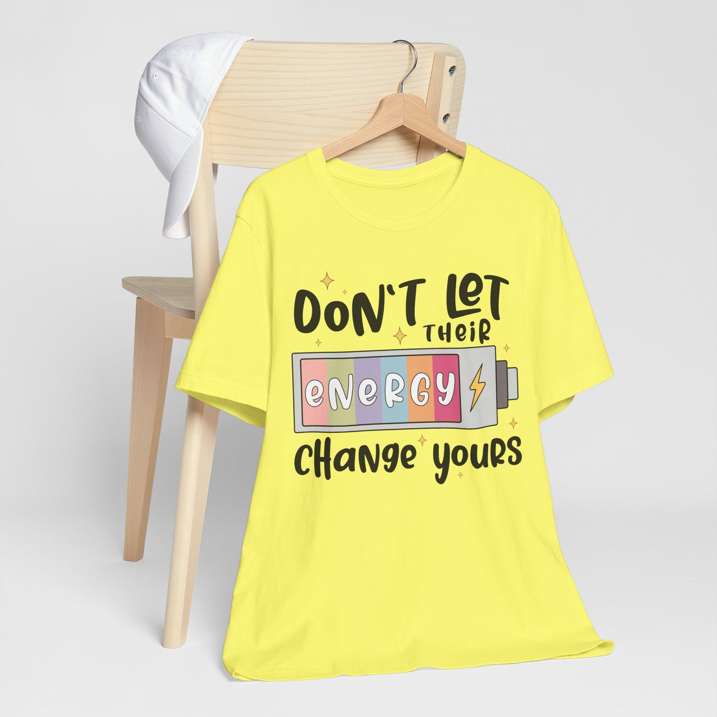 Motivational Energy T-Shirt – Positive Vibes Short Sleeve Tee, Empowering Everyday Apparel