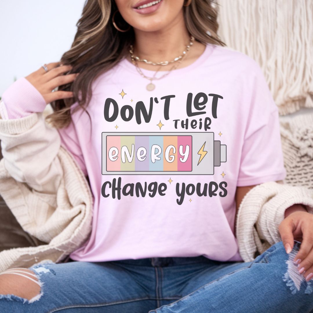 Motivational Energy T-Shirt – Positive Vibes Short Sleeve Tee, Empowering Everyday Apparel