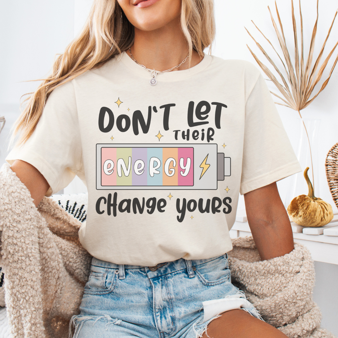 Motivational Energy T-Shirt – Positive Vibes Short Sleeve Tee, Empowering Everyday Apparel