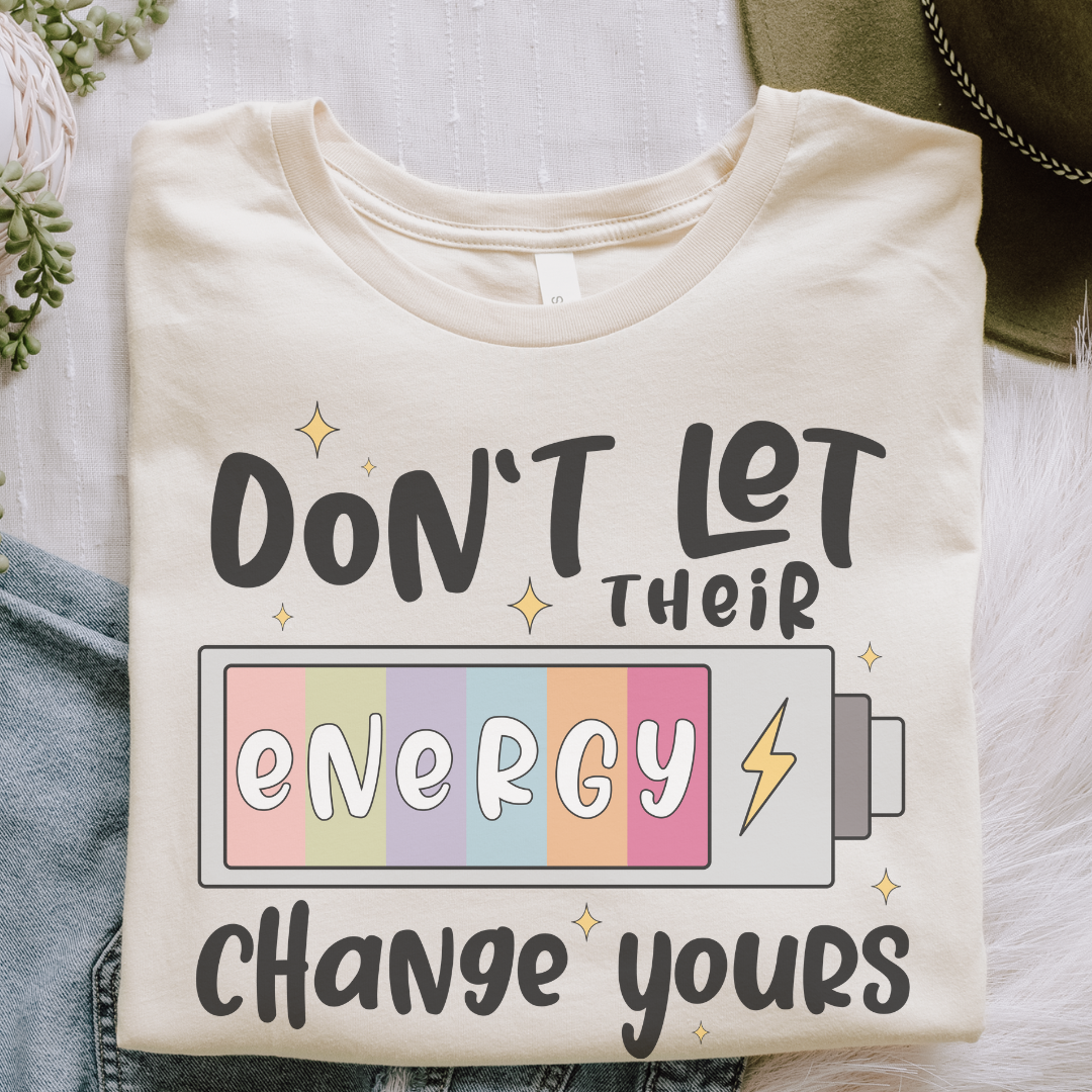 Motivational Energy T-Shirt – Positive Vibes Short Sleeve Tee, Empowering Everyday Apparel