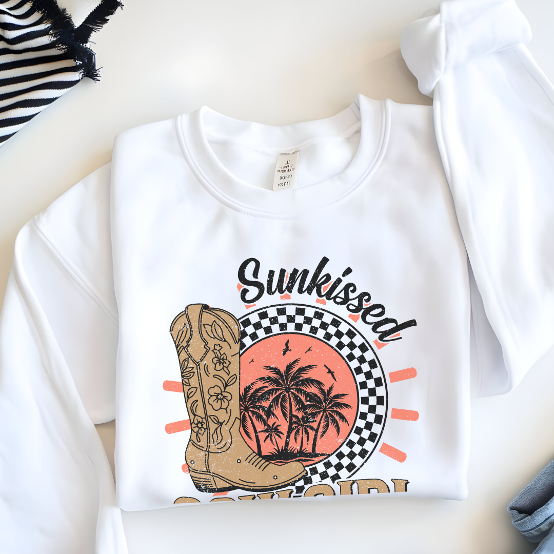 Sun-Kissed Cowgirl Sweatshirt – Cozy Country Chic Crewneck, Western Fashion & Rodeo Gift