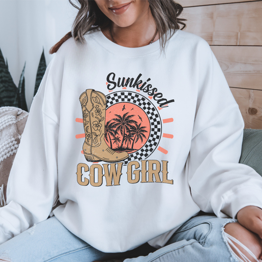 Sun-Kissed Cowgirl Sweatshirt – Cozy Country Chic Crewneck, Western Fashion & Rodeo Gift